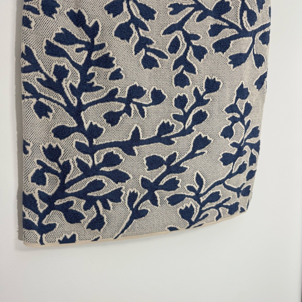 Peruvian Connection Pima Cotton Knee-Length Blue Floral Skirt Large Cottagecore - Picture 3 of 8